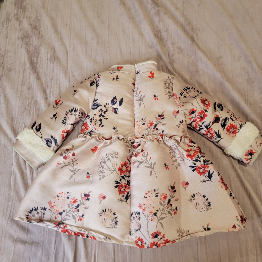 Floral Baby Dress with Red and Black Accents - Picture 3 of 9